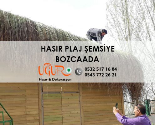 Bozcaada Hasır Plaj Şemsiye